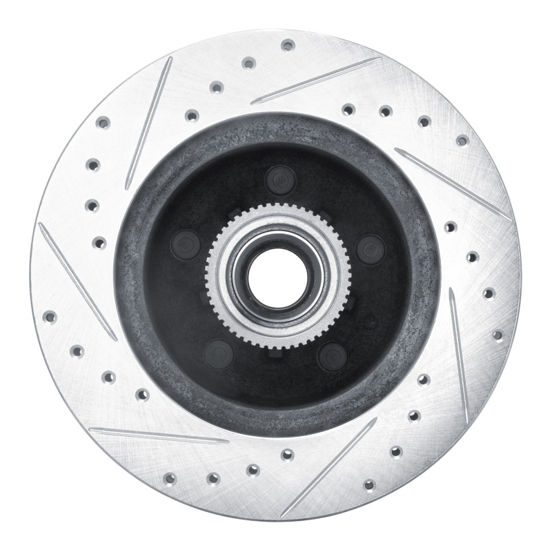 Chevrolet Astro Brake Rotor (1) - Front Right - R1 Concepts - Drilled & Slotted - Silver - `90-`02